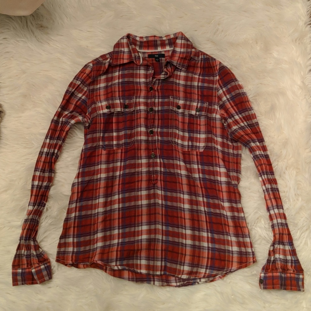 Half way button down shirt